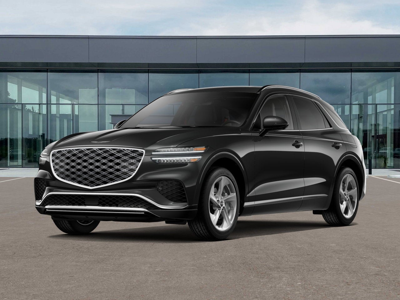 2026 Genesis GV70 2.5T ADVANCED in Vik Black — front three-quarter view