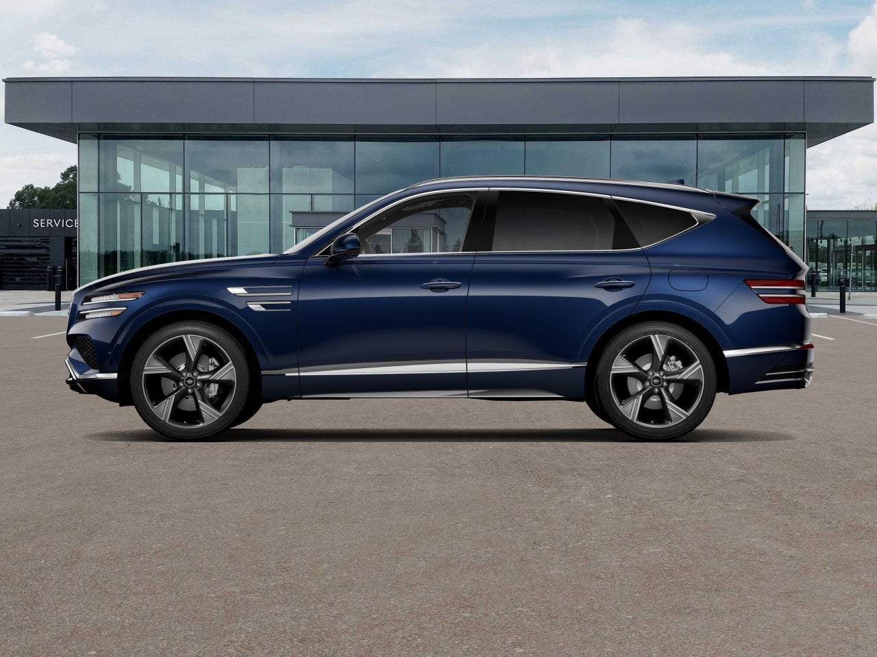 2026 Genesis GV80 — rear three-quarter view